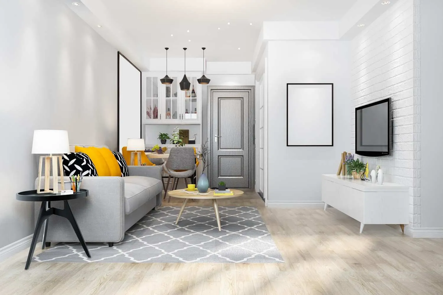 Cozy furnished living room